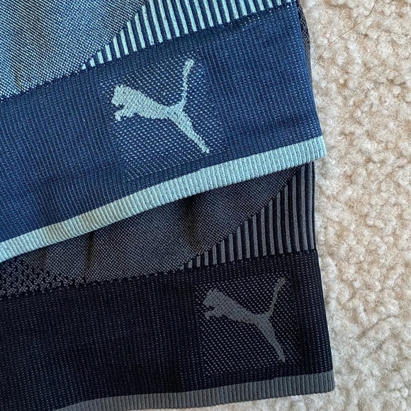 Puma 2 PACK Blue Gray/Black Sports Bra S - Picture 4 of 4